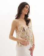 Venecia Embellished Top - Gold