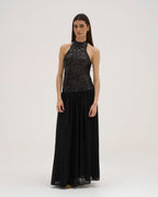 Dolce Sequin Maxi Dress - Black