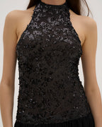 Dolce Sequin Maxi Dress - Black